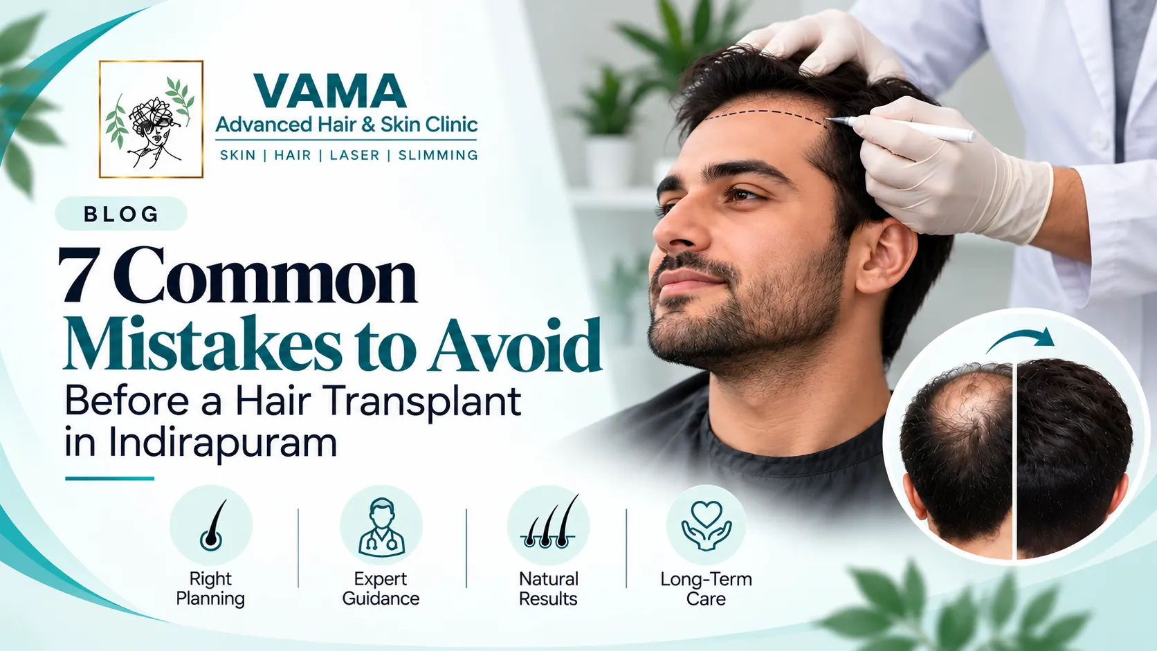 7 Common Mistakes to Avoid Before a Hair Transplant in Indirapuram